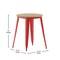 Flash Furniture 23.75 RD Dining Table Brown Poly Top/Red Frame JJ-T14623-60-BRRD-GG - alternate 4